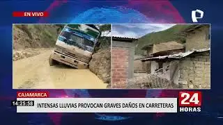 Cajamarca: fuertes lluvias causaron daños en carreteras