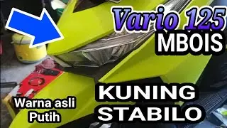 Cara pasang Skotlet motor Honda Vario  full body warna kuning stabilo