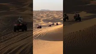 Quad bike tour through the open desert in Dubai 🐪🌴😍 #desertsafari #offroad #quadbike #desert