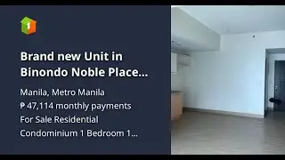 Brand new Unit in Binondo Noble Place studio for sale