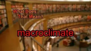 What does macroclimate mean?