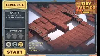 Tiny Tactics #32 Beach Level 03A - 4 Mystics & 4 Trappers - Nightmare
