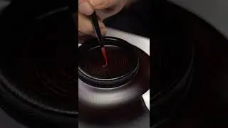 Lacquerware making process.Completed by signing with lacquer.#shorts