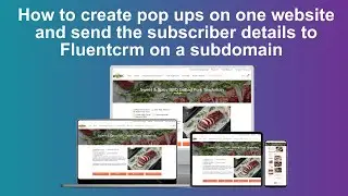 How to create pop ups on one website and send the subscriber details to Fluentcrm on a subdomain.
