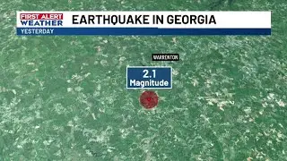FIRST ALERT: Earthquake reported in Georgia on Sunday