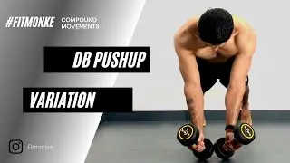 Dumbbell Push-up Variation #pushup #pushupvariation #dumbellworkout