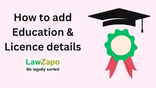 Add Education & License details
