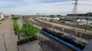 Metrolink Tram Arriving & Departing Grand Station St Louis