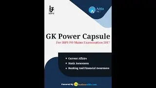 IBPS PO MAINS 2017: GA POWER CAPSULE Launched