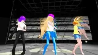 [MMD/MME] (紅石口袋)魚乾 菜喳 繁星 Shake it!  feat. 初音ミク 鏡音リン.レン