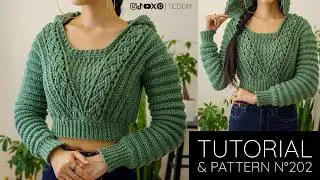 How to Crochet: Cable Stitch Hoodie | Pattern & Tutorial DIY