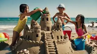 Kids Sand Castle Video Generated