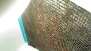 Turf Algae Filter in a bucket, left side