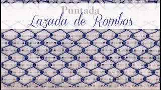 DESHILADO PUNTADA LAZADA DE ROMBOS | Tissu Tejido