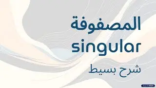 Matrix Singularity | يعني ايه مصفوفة singular؟