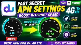 Du unlimited 4G Slow internet quickly fast Settings | du internet Settings
