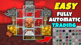 EASY Piglin Trading/Bartering Farm 1.20 Minecraft Bedrock Edition Tutorial | Minecraft Trading Farm