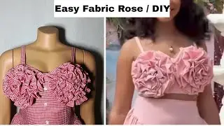 Easy Fabric Rose DIY / simple DIY for beginners 