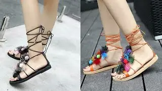Beautiful Ladies Flat Sandals Collection//Stylish Shoes for Girls part-4
