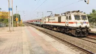 !! Hisar - Bandra Terminus SF Express with BRC WAP-7 skips umroli Indian Railway !!