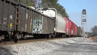 NS SD40-2 3349 Leads A55 at Vance, AL.