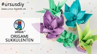 𝙋𝙖𝙨𝙩𝙚𝙡𝙡 𝙊𝙧𝙞𝙜𝙖𝙢𝙞 𝙎𝙪𝙠𝙠𝙪𝙡𝙚𝙣𝙩𝙚𝙣 | Origami Pot Plant | DIY Tutorial Faltanleitung