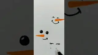 Snowman face drawing #easydrawings #youtubeshorts #shorts #snowman