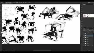 Digital drawing process : Mechs