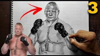 How To Draw WWE Brock Lesnar | Realtime Part 3 | Shwet Sketches