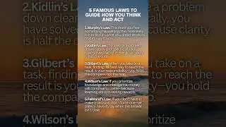 5 Famous Laws to Guide How You Think and Act #lifeinsights #lifelessons #lifewisdom