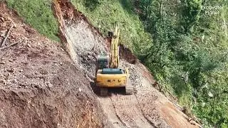 Building Riskiest Mountain Road with Komatsu Excavator | Excavator Planet | Trackhoe