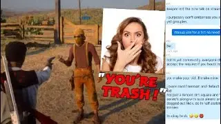 RANK 500 CHALLENGE ME TO A 1v1 & HIS GIRLFRIEND WATCH!! (He Was Salty) RDR2 Online