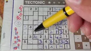 (#2970) Thursday.   🌻 Tectonic02 Sudoku puzzle. Bonus Extra edition. 06-17-2021 Extra part 4 of 4