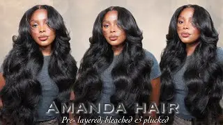 OMG* 30 inches loose deep wave pre-cut curtain bangs for only $199🤯 glueless install ft Amanda Hair