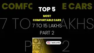 Top 5 most comfortable cars India #autocritic #3xo #kylaq #amaze #fronx #dzire #skodakylaq #elevate
