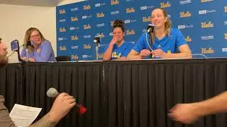 UCLA&rsquo;s Cori Close, Gianna Kneepkens, and Charlisse Leger-Walker press conference after Maryland win