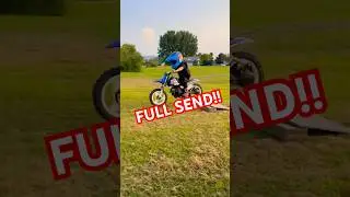 Kid SENDS His First Dirt Bike Jump! (PW50) 🚀