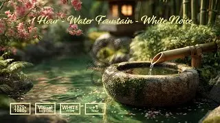 Japanese Zen Garden Water Fountain | Gentle Flow & Calm Ripples (Relaxing Loop Ambience)