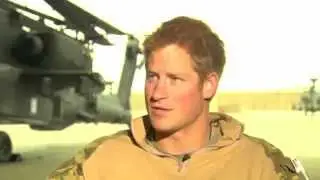 Dramatic moment Prince Harry runs for an ice cream van during Afghanistan interview