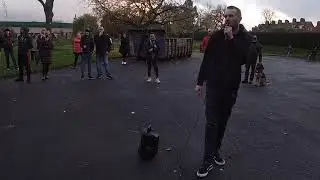 NI Cannaguy speaking at the secret protest in the Botanic gardens Belfast 08/11/20