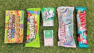 Candy unpacking Skittes Twix ASMR