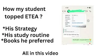 ETEA PST topper from southern region| Tips and Strategies |ETEA Master|