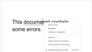 Grammar checker built into Google Docs