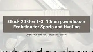 Glock 20 Gen 1 3 10mm powerhouse Evolution for Sports and Hunting