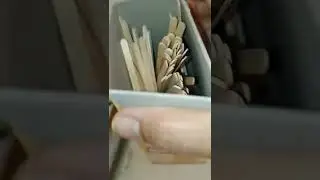 🌈💖 asmr satisfying sounds wooden coffee stirrer in box 🎁#youtubeshort #viral #subscribe