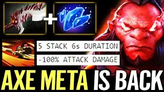 🔥 AXE IS BACK to META &mdash; Basher + Aghanim Shard -100% DMG 5 Stacks Helix Offlane Dota 2 Pro