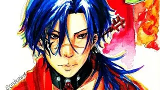 Пробую гуашь! Гольбейн || Коджаку из DMMD ❤