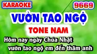 Karaoke Vườn Tao Ngộ | Tone Nam | Nhạc sống LA STUDIO | Karaoke 9669