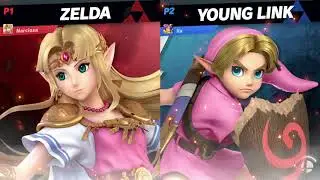 Narcissa (Zelda) vs lia (Young Link, Mario)