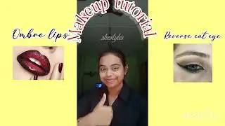 *Reverse Cat eye* & *Ombre lips* makeup tutorial| Shestyles| she_styles.7